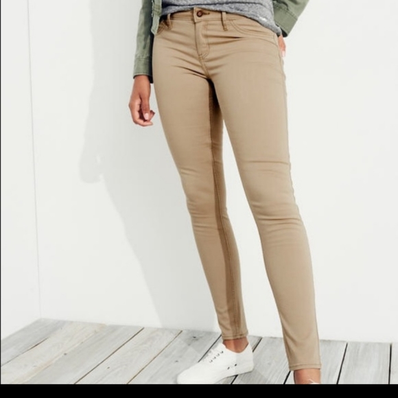 hollister khaki jeans